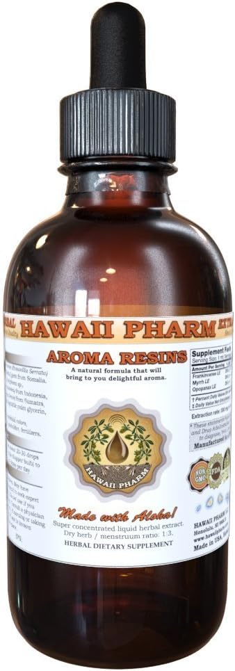 Opopanax, Copal, Incenso, Mirra e Sangue de Dragão – Extrato Líquido Aromático, Suplemento Herbal, Hawaii Pharm, Fabricado nos EUA, 4 fl.oz (118 ml)
