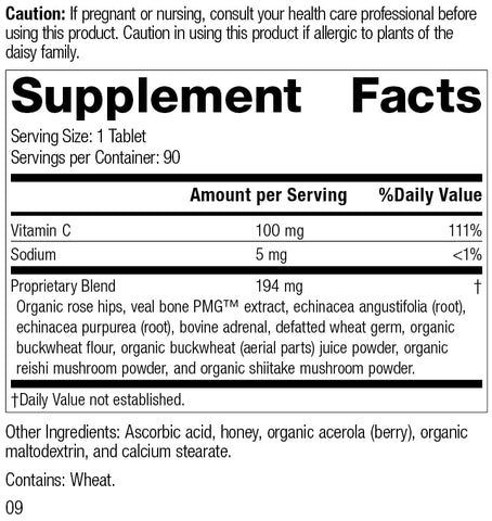 Standard Process Inc. - Standard Process C Synergy – Suporte Imunológico e Antioxidante com Echinacea Purpurea, Rose HIPS, Shiitake, Reishi Mushroom Powder, Trigo Sarraceno e Germen de Trigo – 90 Comprimidos