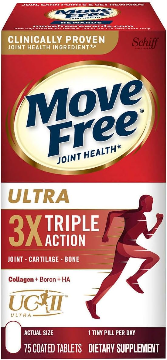 DO MY BEST - Move-Free Ultra Triple Action – Suplemento Articular 75 Comprimidos (Pacote com 2) | Marca em Destaque