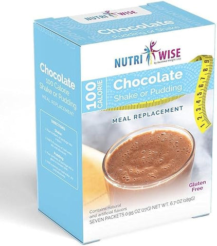Shake Dietético Substituto de Refeição de Chocolate, 100 Calorias, 15g Proteína - NutriWise