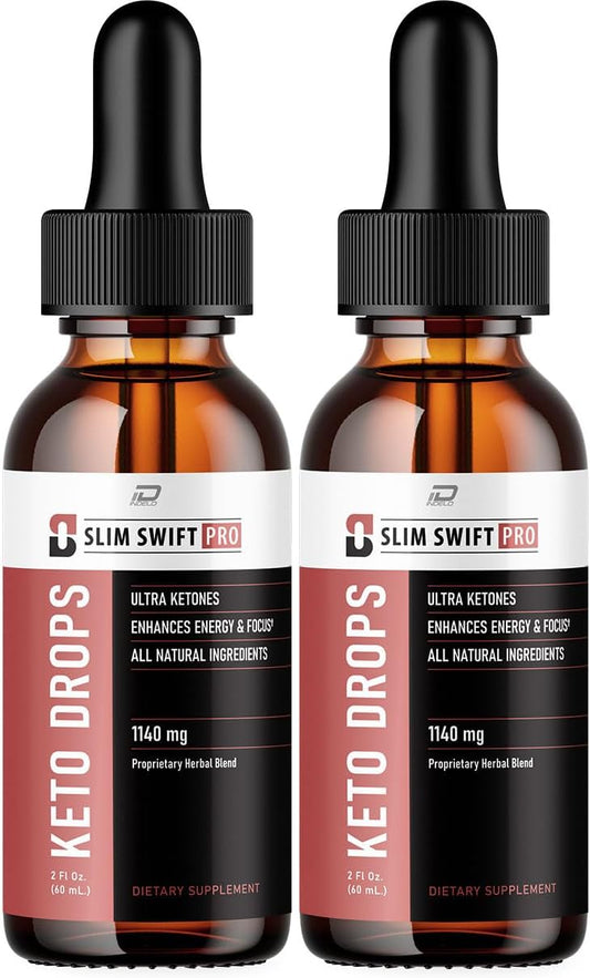 Indelo - SlimSwift Pro – Gotas Líquidas para Metabolismo – Suporte Metabólico Original – Avaliações SlimSwift Pro (2 Pacotes – Fornecimento de 2 Meses)