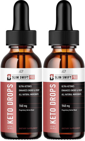 Indelo - SlimSwift Pro – Gotas Líquidas para Metabolismo – Suporte Metabólico Original – Avaliações SlimSwift Pro (2 Pacotes – Fornecimento de 2 Meses)