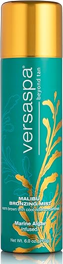Versa Spa - Bronzeador MALIBU Bronzing Mist Autobronzeador com Tons Quentes de Marrom e Violeta Frio para Corpo e Rosto, 180 ml