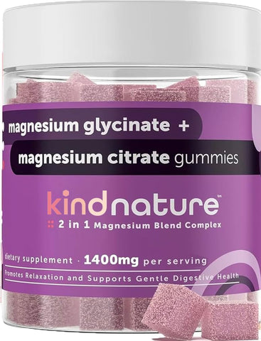 kindnature - Kind Nature Gummies Complexo de Magnésio – 1000mg Citrato de Magnésio – 60 gomas
