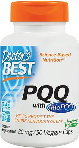 Doctor's BEST - Doctor’s Best PQQ com BioPQQ – Não-OGM, Vegano, Sem Glúten – 60 cápsulas