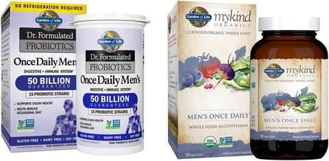 Probióticos para Homens, 30 Cápsulas – Melhor Marca de Probióticos para Saúde Masculina - Garden of Life