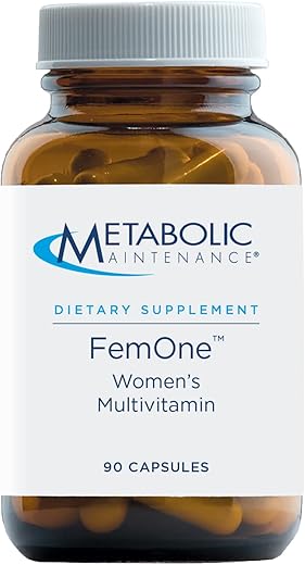 FemOne – Multivitamínico Feminino com Vitamina D3, Vitamina B12, Metilfolato – Nutrientes Essenciais para a Saúde Reprodutiva - Metabolic Maintenance
