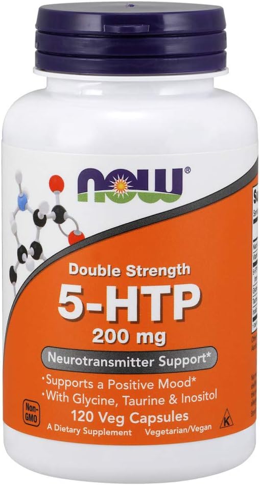 NOW Foods - Now Foods 5-HTP 200 mg – 120 VCaps | Aumente seu bem-estar com 5-HTP | Compre Agora!