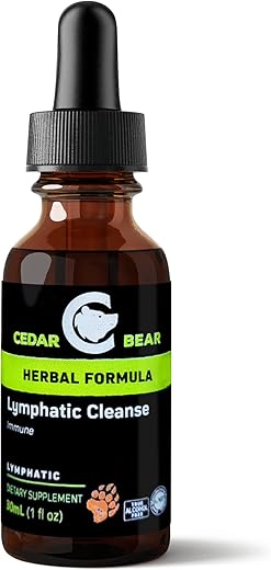 Cedar Bear Naturales - Cedar Bear – Líquido de Drenagem Linfática sem Álcool com Ervas Naturais para Apoio Imunológico, Suplemento de Limpeza Linfática, 30 ml