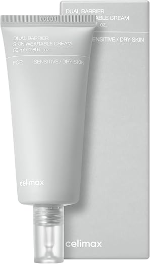 celimax - Celimax Dual Barrier Skin Wearable Cream | Creme Hidratante Facial de Longa Duração com Ceramidas, Ácido Hialurônico, Hidratante, Hidratante, Calmante, Reparador, Dia