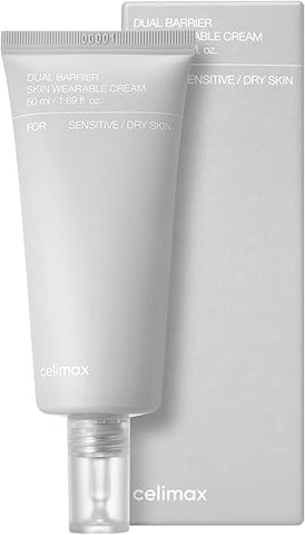 celimax - Celimax Dual Barrier Skin Wearable Cream | Creme Hidratante Facial de Longa Duração com Ceramidas, Ácido Hialurônico, Hidratante, Hidratante, Calmante, Reparador, Dia
