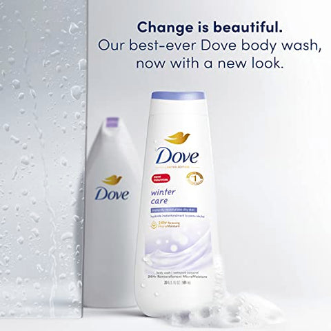 Edição Limitada Sabonete Líquido Winter Care 4 Unidades para Pele Renovada e Saudável com MicroHidratação Renovadora 24h Limpeza Suave Hidrata Instantaneamente a Pele Seca 20 ml - Dove