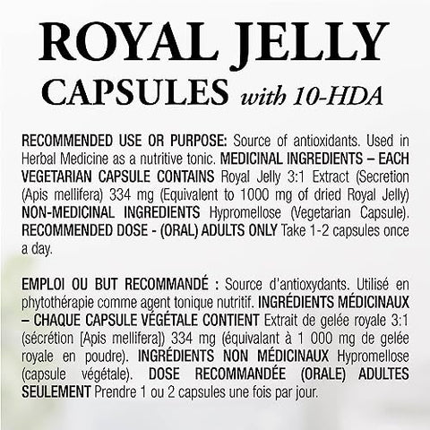 Dutchman's Gold - Dutchman’s Gold Royal Jelly 1000 mg – 90 cápsulas | Mel Real Holandês | Aumente sua vitalidade e bem-estar | Embalagem de 90 cápsulas | Alta concentração de 1000 mg | Produto de qualidade | Frete grátis