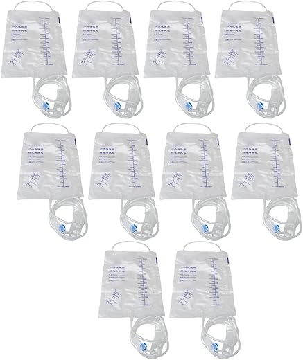 Sevender - Conjunto de 10 Sacos Descartáveis de Silicone para Limpeza e Desintoxicação de Café de 1000ml com Mangueira para Mulheres e Homens