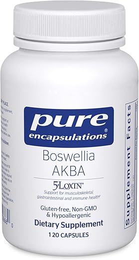 Boswellia AKBA Pure Encapsulations – Suporte para Articulações, Intestino, Sistema Imunológico e Trato Gastrointestinal
