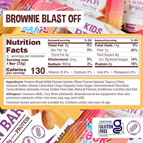 Zeek - ZEEK BAR – Barras de Proteína Infantil – 50% Menos Açúcar, 8g Proteína – Natural, Não-OGM, Sem Glúten – Variedade, 12 Unidades