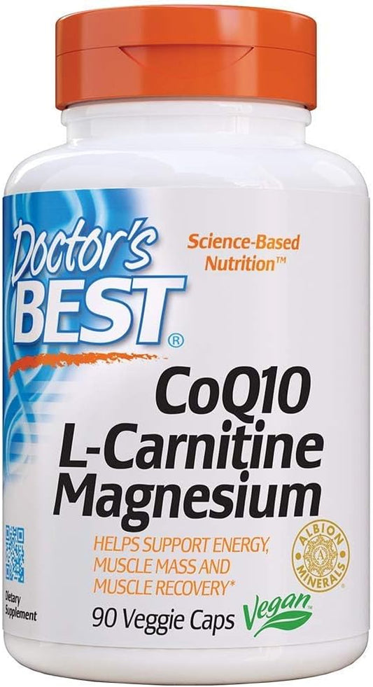 Doctor's BEST - Doctor’s Best CoQ10/L-Carnitina/Magnésio – Energia e Massa Muscular