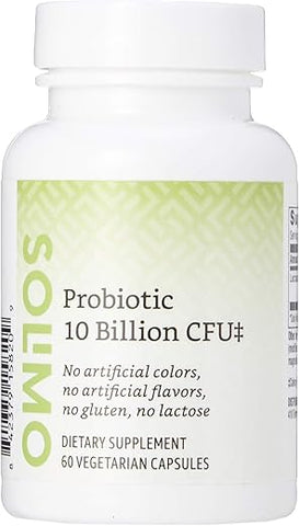 Amazon Brand – Solimo Cápsula Probiótica Diária, 10 Bilhões de Culturas Ativas, Apoio à Saúde Digestiva e Intestinal, 60 Unidades (Fornecimento de Dois Meses)