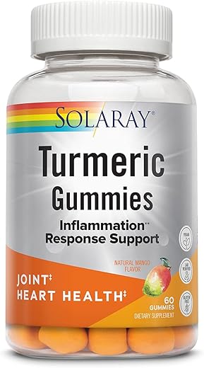 SOLARAY - Solaray Gomas de Cúrcuma com Gengibre | Coração Saudável | 60 g
