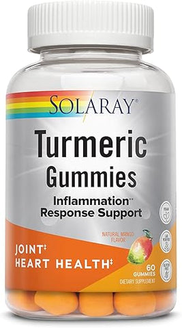 SOLARAY - Solaray Gomas de Cúrcuma com Gengibre | Coração Saudável | 60 g