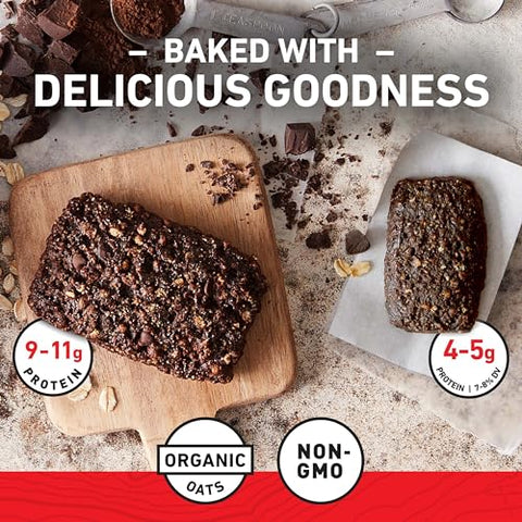 Clif Bar - CLIF BAR – Barra Energética de Chocolate Brownie – Tamanho Grande e Mini – Feita com Aveia Orgânica – Não-OGM – Baseada em Plantas – 68g e 28g (20 Unidades)