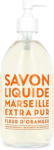 La Compagnie de Provence - Compagnie de Provence Sabonete Líquido Extra Puro de Marseille – Flor de Laranjeira – Frasco de Vidro com Bomba de 500ml