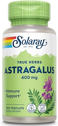 Astragalus Root 400mg | Função Imune Saudável | Raiz de Astragalus | 400mg | Saúde Imune | Solaray - SOLARAY