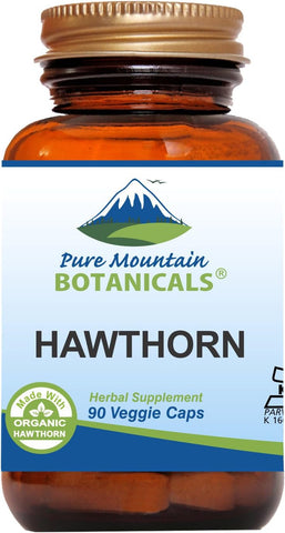 Pure Mountain Botanicals - Cápsulas de Espinheiro Branco – Cápsulas Veganas Kosher com 1000mg de Espinheiro Branco Orgânico