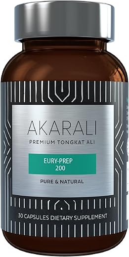 AKARALI - Extrato de Raiz de Tongkat Ali Akarali com Tecnologia de Extração Patenteada Physta®, Alto Teor de Eurycomanone, Suporte Natural à Testosterona