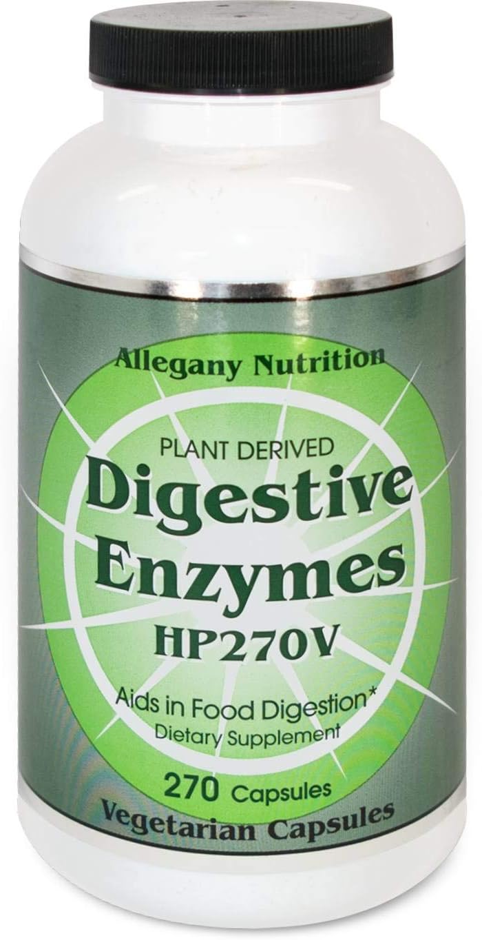 Allegany Nutrition - Digestive Enzymes HP – Cápsulas: 270 caps – Marca Líder em Enzimas Digestivas