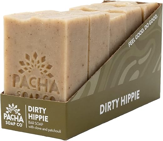 Pacha Soap Co - Sabonete em Barra Pacha Soap Dirty Hippie, 4 Oz (Pack com 5)  Pacha Soap