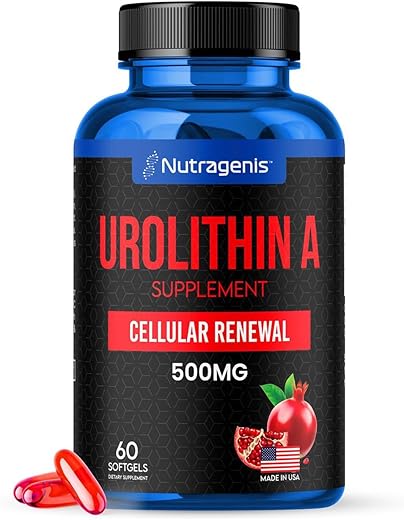 Nutragenis - Urolithin A – Suplemento 60 Softgel – Renovação Celular Avançada – Marca Urolithin A