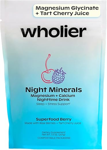 wholier - Wholier Magnesium Glycinate: Suplemento de Magnésio de Alta Qualidade em Cápsulas – 100% Natural e Absorção Máxima – 120 Cápsulas de 500mg