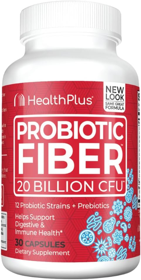 Probiotic Fiber – Suplemento Alimentar, Detox, 30 Cápsulas, 30 Porções - Health Plus