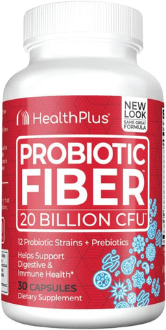 Probiotic Fiber – Suplemento Alimentar, Detox, 30 Cápsulas, 30 Porções - Health Plus