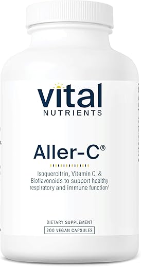 Aller-C | Suporte Vegano para Função Respiratória e Sinusal* | Isoquercitrina, Bromelina, Bioflavonoides | 60 cápsulas - Vital Nutrients
