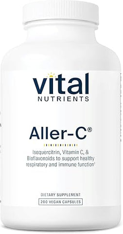 Aller-C | Suporte Vegano para Função Respiratória e Sinusal* | Isoquercitrina, Bromelina, Bioflavonoides | 60 cápsulas - Vital Nutrients
