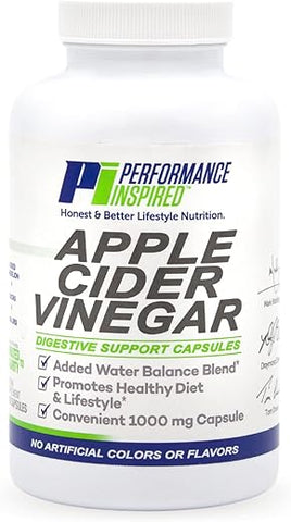 PERFORMANCE INSPIRED - Performance Inspired Nutrition – Cápsulas de Vinagre de Maçã Natural para Apoio à Perda de Peso Saudável – Açúcar no Sangue