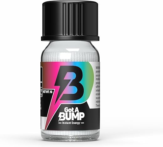 GotABUMP.com - Got A Bump™ – Recipiente de 1g (500mg de Cafeína por Frasco) (Pacote com 2)