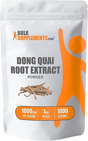 Dong Quai Root Extract Powder – Pó de Raiz de Angelica, Suplemento Herbal Vegan – BulkSupplements.com