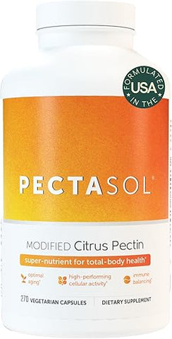 EcoNugenics - PectaSol Modified Citrus Pectin – 270 Cápsulas – Saúde Total do Corpo para Apoiar o Coração, Sistema Imunológico e Resposta Inflamatória
