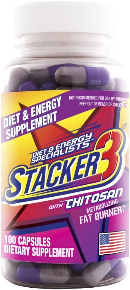 STACKER 2 - Queimador de Gordura Stacker 3 com Quitosana – 100 Cápsulas