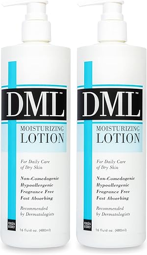 Loção Hidratante – Hidratante para Mãos e Corpo / Loção Corporal Hipoalergênica para Pele Seca e Rachada / Suave, Sem Perfume, Ótima para Homens e Mulheres / 100ml - DML
