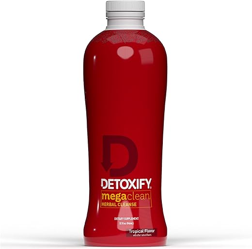 Mega Clean Bebida Herbal de Desintoxicação – Limpeza completa do corpo para mulheres e homens – Resultados no mesmo dia – Adesivo incluso - Detoxify