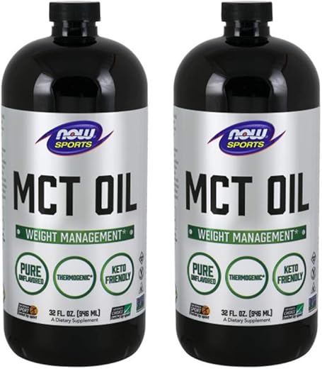 NOW Foods - Now Foods Óleo MCT, 946 ml (Pacote com 2) – Embalagem Variada