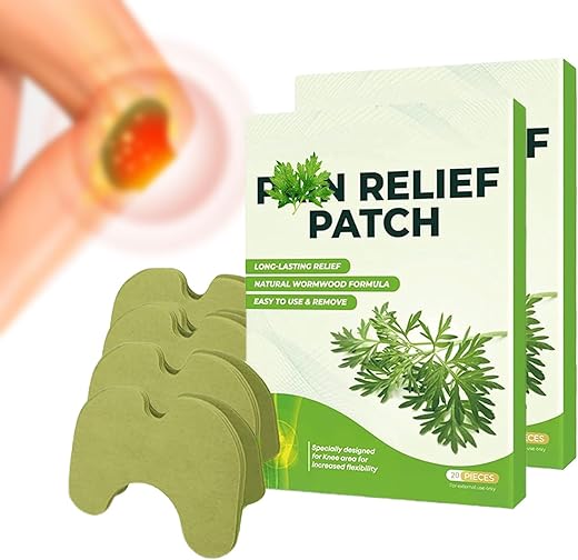 Generic - 40PCS Adesivos de Alívio Herbal Aquecedores para Joelho, Extrato Natural de Artemísia para Joelho, Ombro, Costas e Pescoço