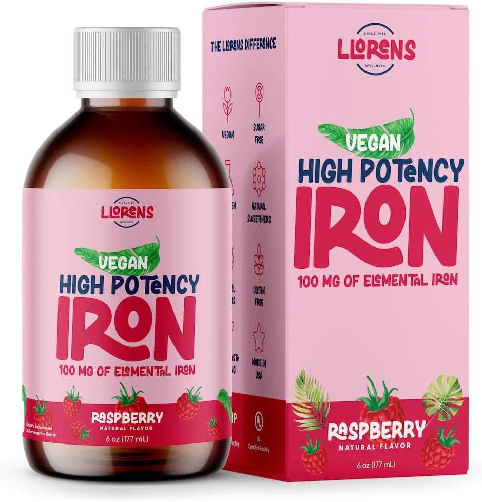 Hematex - Suplemento de Ferro Líquido de Alta Potência para Mulheres – Marca Iron+ – 1000mg de Ferro por Dose