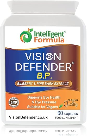 Intelligent Formula - Visão Defender BP: Suplemento para Pressão Ocular e Saúde dos Olhos com Extratos de Mirtilo e Casca de Pinheiro (60 Cápsulas Veganas)