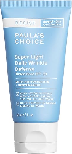 Paula's Choice - Paula’s Choice RESIST Super-Light Daily Wrinkle Defense SPF 30 Hidratante Facial Matificante com Tonalizante, UVA – 50ml