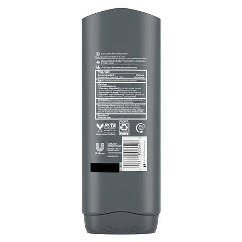 DOVE MEN + CARE - Dove Men Care Sabonete Líquido Corporal Skin Defense 4 Unidades Para Pele Lisa e Hidratada Limpa Efetivamente as Bactérias Enquanto Nutre Sua Pele 532 ml